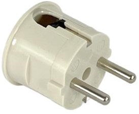 Prise de terre Enzo coudée en bakélite blanche mk 6140595