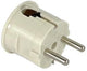 Prise de terre Enzo coudée en bakélite blanche mk 6140595