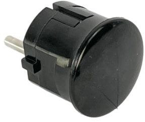 Prise de terre Enzo coudée en bakélite noire 6140592