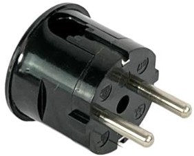 Prise de terre Enzo coudée en bakélite noire 6140592