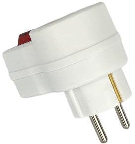 Adaptateur de prise de terre Enzo interrupteur blanc 6140890