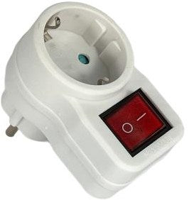 Adaptateur de prise de terre Enzo interrupteur blanc 6140890