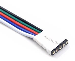Connecteur Enzo rgbw femelle 5 broches fil 15cm 4380060