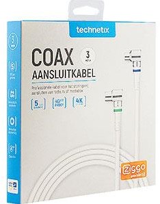 Enzo technetics câble de connexion coaxial 3m fiche complète à angle droit - 2075020