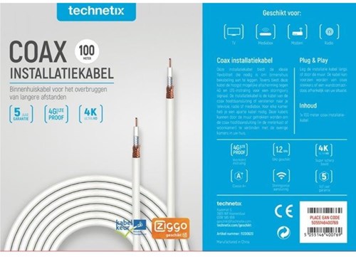 Enzo technetics câble coaxial 100m boutique 4g - 2076040