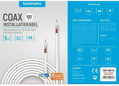 Enzo technetics câble coaxial 100m boutique 4g - 2076040