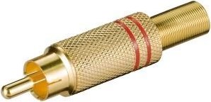 Bouchon tulipe Enzo plaqué or rouge 7097317