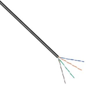 Enzo utp cat5e 4x2 awg24 100m noir solide extérieur - 1381525