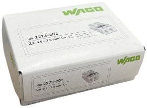 Pince à souder Wago 2 volets 0,5-2,5qmm tra blanc 2273-202 | 100 pièces