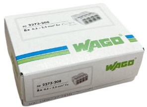Pince à souder Wago 8 voies 0,5-2,5 mm tra blanc 2273-208 | 50 pièces
