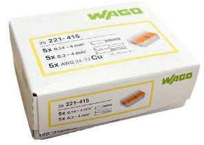 Pince à souder Wago 5 fois 0,14-4,0qmm fixe flexible | 25 pièces