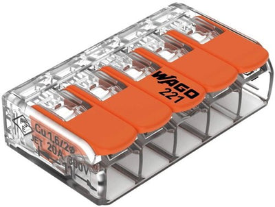 Pince à souder Wago 5 fois 0,14-4,0qmm fixe flexible | 25 pièces