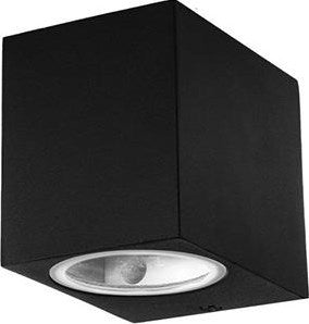 Applique Enzo | aluminium | 1xgu10 | IP44 | noir | carré - 5086007