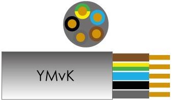 Enzo waskonig câble ymvk 5x4,00 qmm rouleau 100m - 1253960