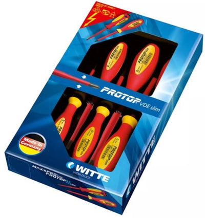 Jeu de tournevis Enzo blanc protop vde-slim 5 pièces - 670080