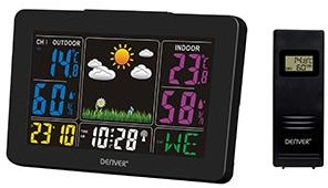 Enzo ws-540 noir | station météo | fonction d'alarme | écran couleur | noir - 8150220