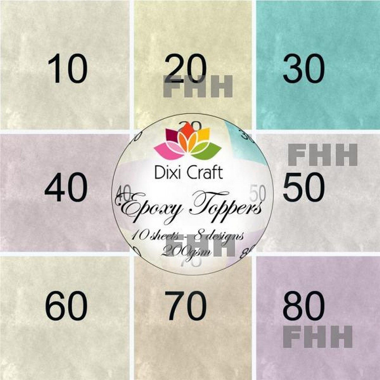 Dixi craft • toppers époxy 10pcs