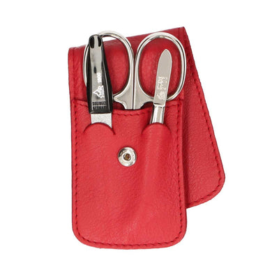 Erbe Solingen Erbe Solingen en 3 parties Manucure Penny avec la fermeture du bouton d'appui rouge (ERBE9014)