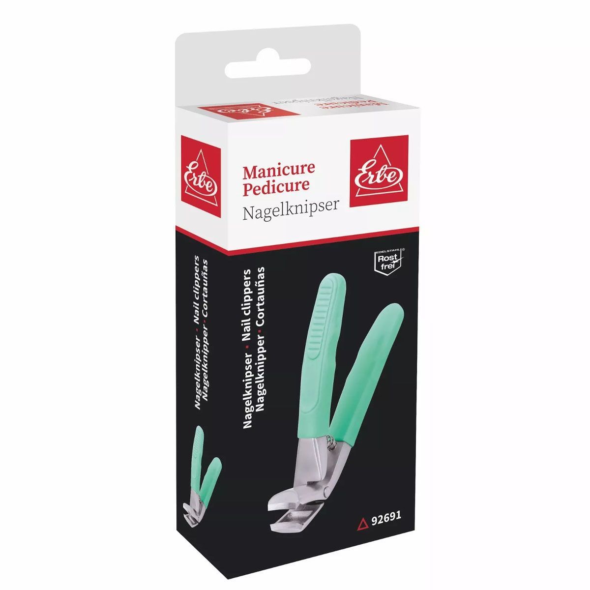 Erbe solingen coupe-ongles soft grip vert 8,5cm (erbe92691)
