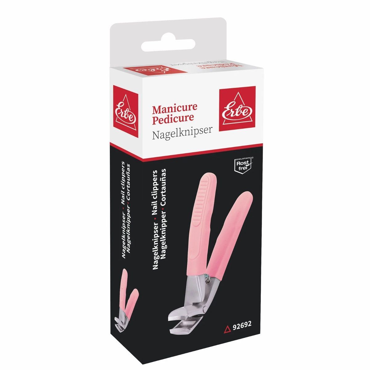 Erbe solingen coupe-ongles soft grip rose 8,5cm (erbe92692)
