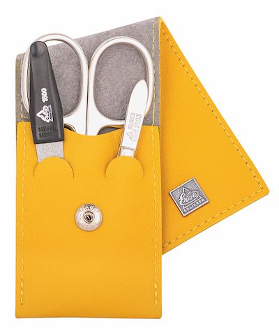 Erbe Solingen Erbe Solingen en 3-parties Manucure Penny avec bouton-snap moutarde jaune (ERBE9671)