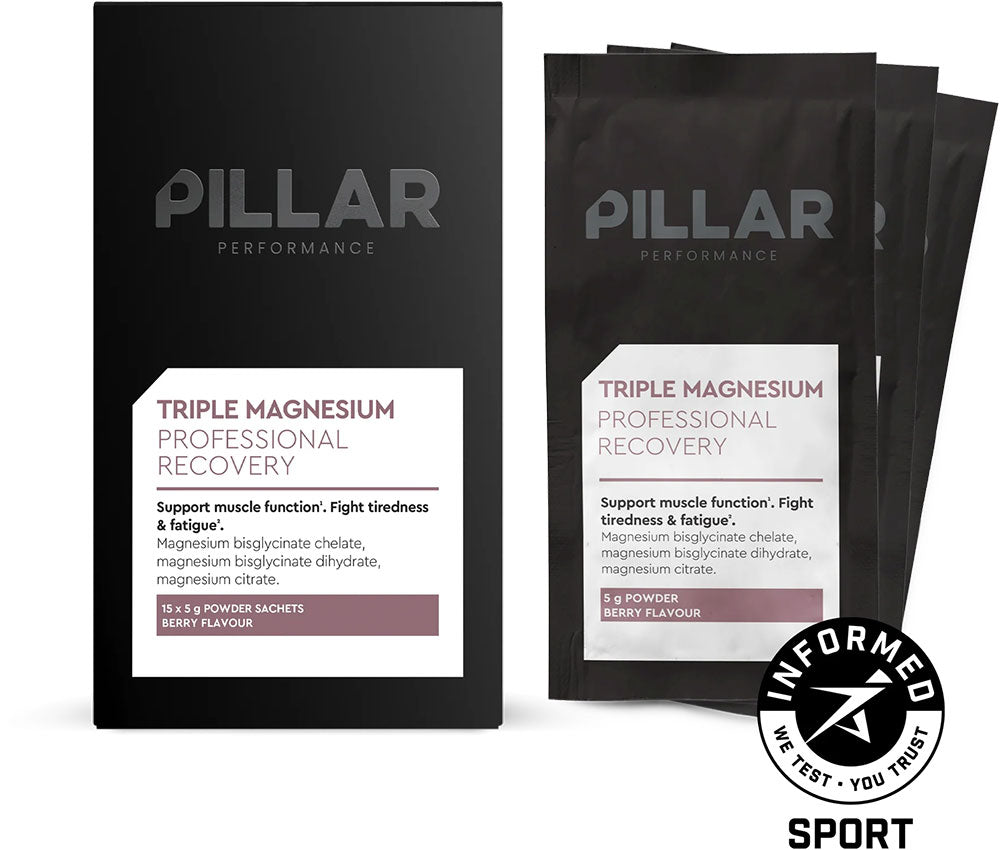 Pack de voyage triple magnésium Pillar Performance 15x5g | ananas noix de coco