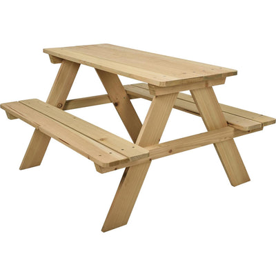 Table de pique-nique de jardin Pro pour enfants bois 89x79
