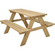 Table de pique-nique de jardin Pro pour enfants bois 89x79