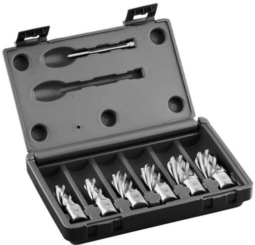 Euroboor hcs.kit | Coffret 6 pièces de carotteuses 19,05 mm enregistrement Weldon - hcs.kit