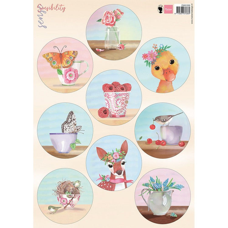 Marianne design • feuille découpée sensibilité cercles d'été 7cm