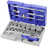 Expert by facom douilles et raccords 1 2 | tailles métriques | 22 pièces | dans une valise | e032900 - e032900
