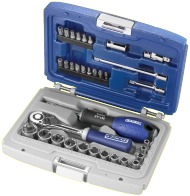 Jeu de prises Expert by Facom avec accessoires 1 4 | 34 pièces | dans une valise | e194672 - e194672