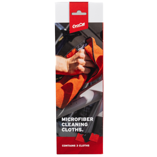 Set de chiffons de nettoyage Cyclon bicolore - rouge noir