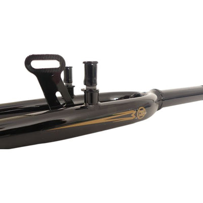 Fourche avant hybride 28 avec tube de fourche 1 1 8 - came de frein V-brake et crochet dynamo - noir