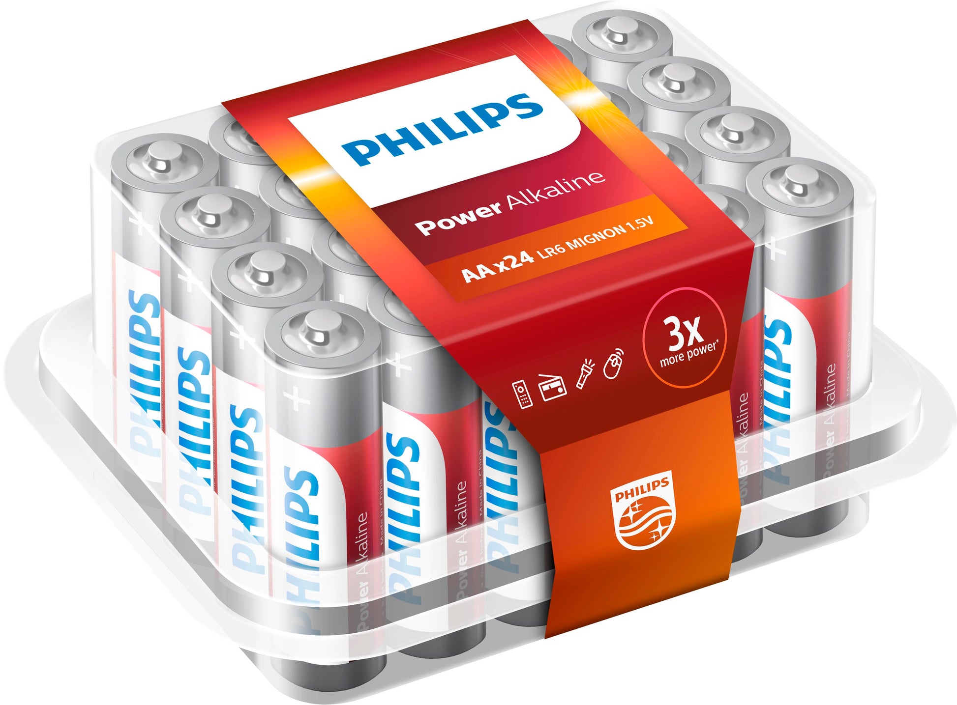 Philips Power Alcaline AA LR6 PENLITE BLISTER BOX 24 101124