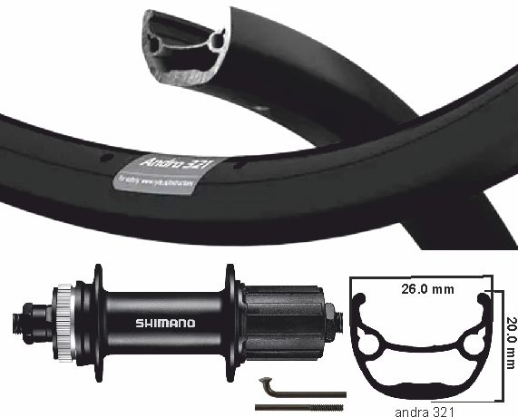 KGS Roue arrière 28 pouces (622) Rim + Spaak ZW Cass Centerlock 8-10 V