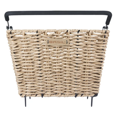 Panier de vélo de basilic Cento Rattan Look multi-systèmes 40 x 25 x 12 cm - Merdoiselle