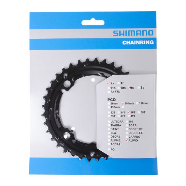 Shimano Chain Top 36 Tands Alivio FC-M4000 FC-M4050 (AC) 9 VITESSE NOIR