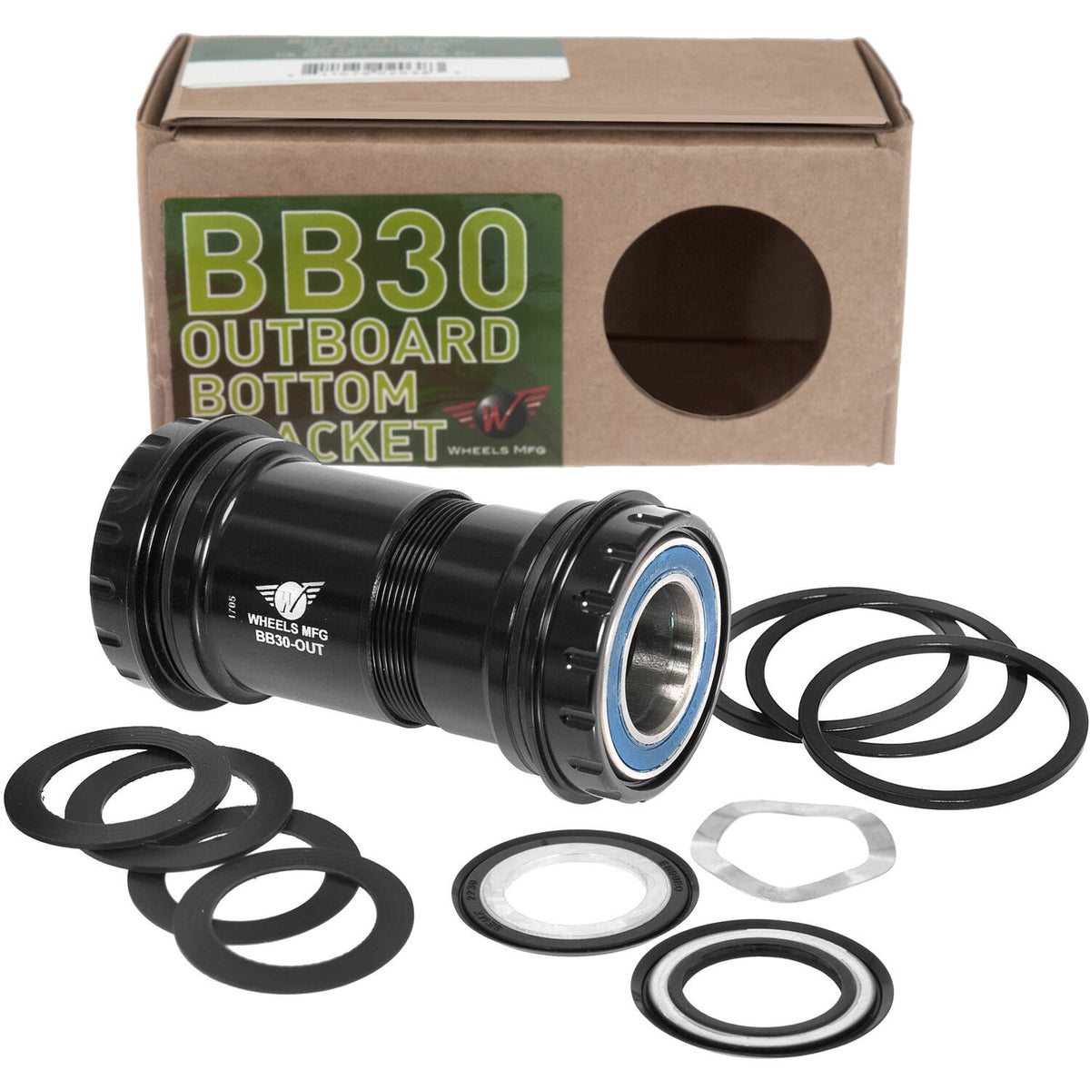 Roues roues de fabrication du support de fond mfg bb30 sram 22 24 mm abec 3 noir
