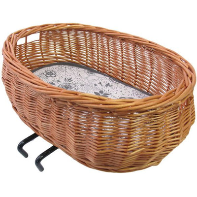 Basil Pluto - panier à vélo pour chien - avant - marron