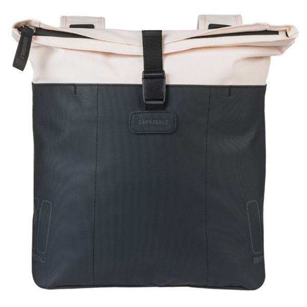 Basil sac double vive 28-35l blanc cassé noir