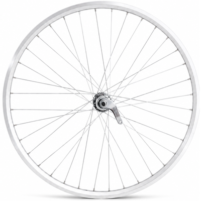 Roue arrière 28 x 1 4'' aluminium jante zac 2000 - moyeu frein favori - argent