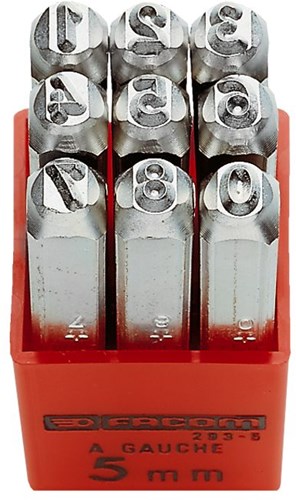 Facom 293a jeu de 9 numéros de course 8mm - 293a.8