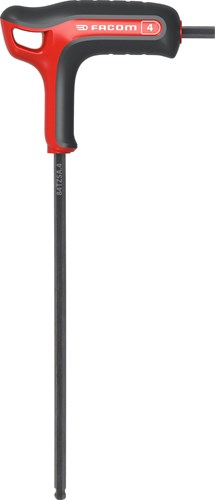 Clés hexagonales Facom 6 pans, tête sphérique ergonomique en T 4 mm