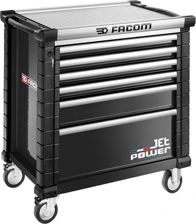 Facom jet servante à outils 6 tiroirs m4 avec tiroir d'alimentation noir - jet.6nm4apower
