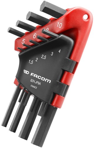 Clés hexagonales Facom jp 6 pans dans support, compteur