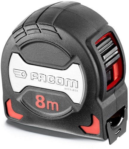 Facom mètres rubans avec boîtier grip 8m - 897a.828pb