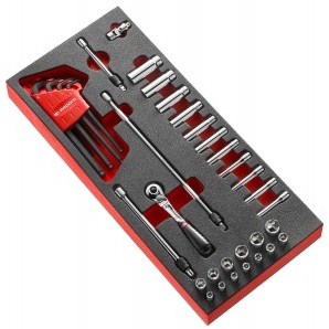 Facom mod 1 4 douilles 6 pans - cliquet avec blocage.