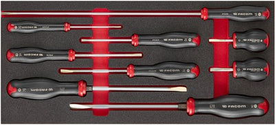 Module mousse Facom avec 9 tournevis protwist® - modm.at4pb