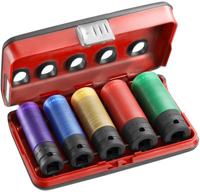 Facom lot de 5 douilles aluminium 15 mm - 22 mm en dbox - nsi.5lpb